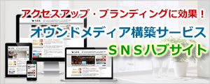オウンドメディア構築サービス　SNSハブサイト